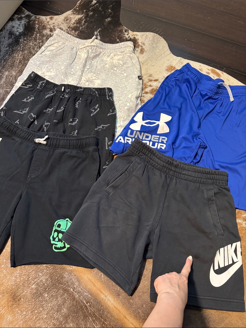 Nike Boys Black Logo Athletic Shorts